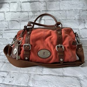 Fossil Maddox Suede and Leather Bag